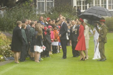 State Welcome for TRH The Duke and Duchess of Cambridge 2014.