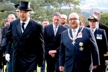 King George Tupou V of Tonga and the Governor-General, Rt Hon Sir Anand Satyanand.