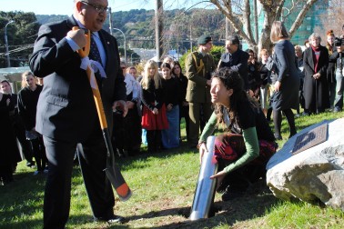 Burying the Time Capsule.
