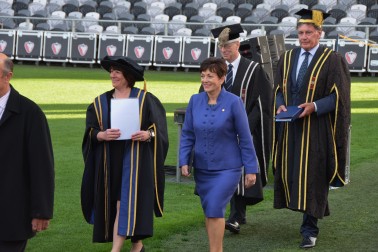 The Governor-General, The Rt Hon Dame Patsy Reddy arriving at Forsyth Barr Stadium.