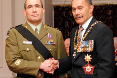 Warrant Officer Class Two Denis Joachim Wanihi, New Zealand Army Logistic Regiment (Duke of York’s Own), NZGM, for courageous and distinguished service in Afghanistan.