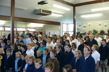 South Westland Area School assembly.