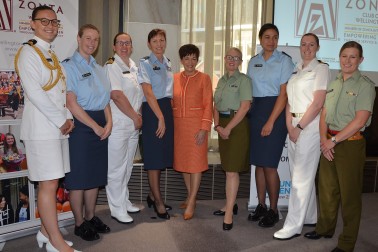 The Governor-General, The Rt Hon Dame Patsy Reddy and members of the Armed Forces.