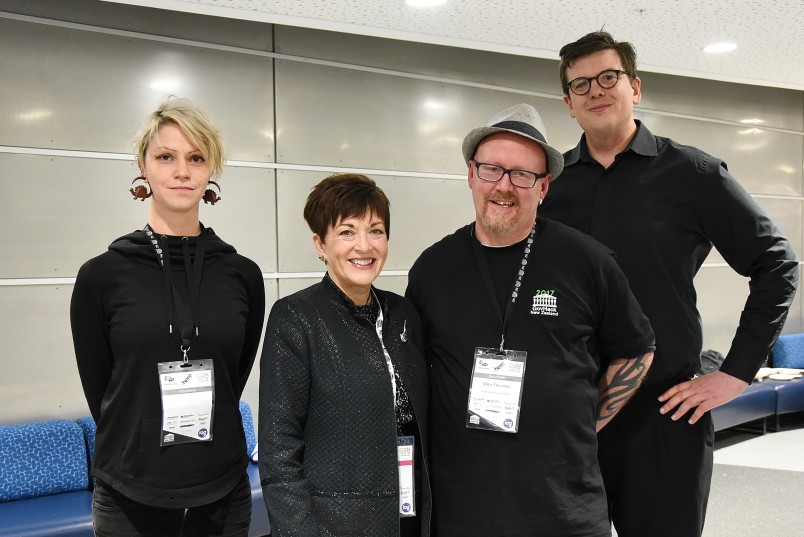 An image of Dame Patsy with the organisers of GovHack