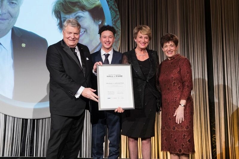 An image of Dame Patsy and laureates John and Leonie Hynds