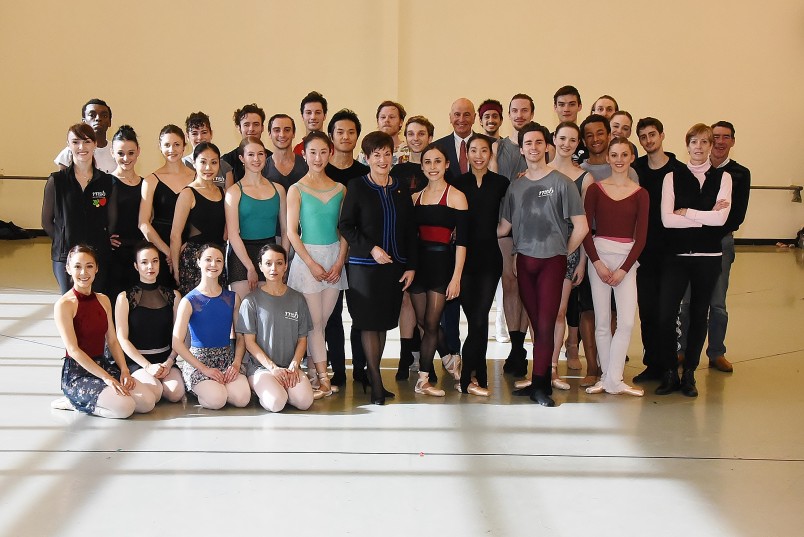 Image of Dame Patsy and Sir David with the Royal New Zealand Ballet 