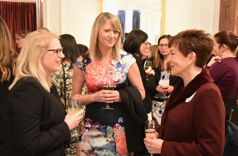 Image of guests at the reception following the Women in Law forum