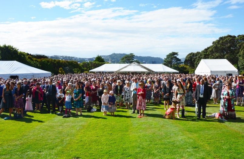 Image of the crowd at the Bledisloe Reception 2015 Government House Wellington