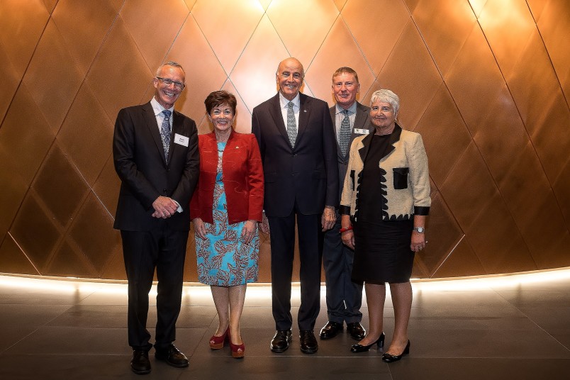 an image of Their Excellencies with David Goddard, Chris Milne and the Chief Justice, Dame Sian Elias