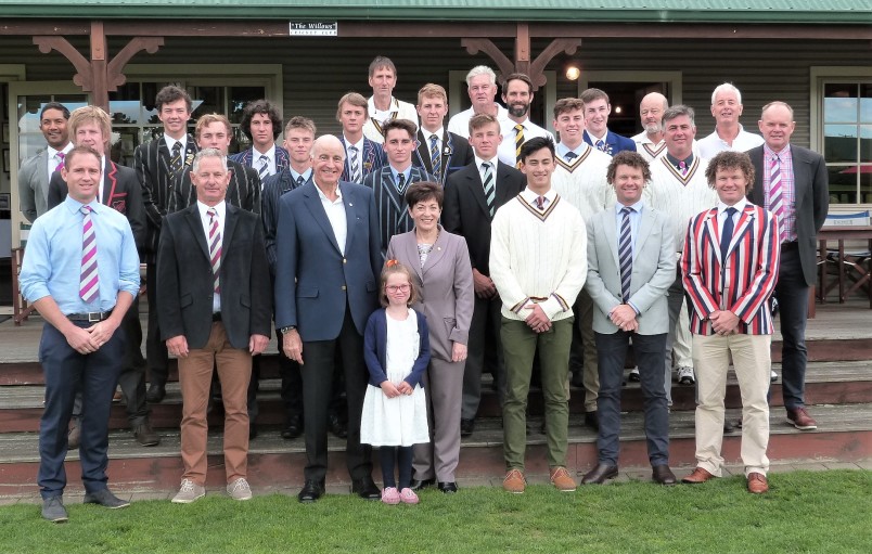 an image of Their Excellencies with members of both teams