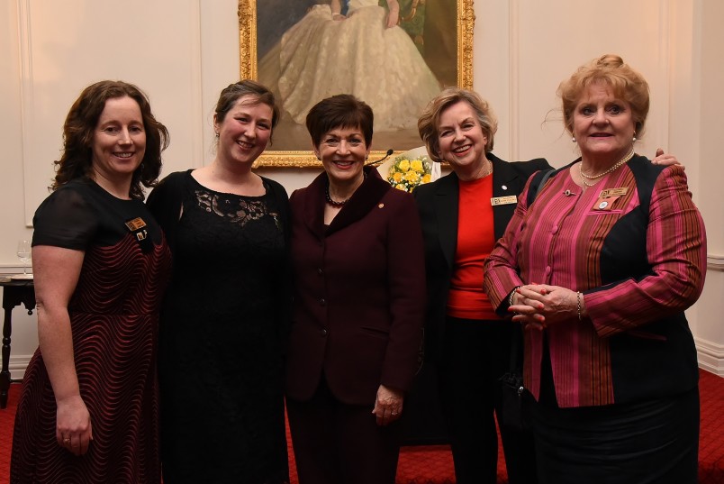 an image of Dame Patsy with Sarah Barclay, Dr Jessie Prebble, Dame Claudia Orange and Christine Stonyer