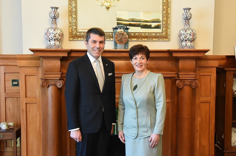 Image of Ambassador of Portugal HE Paulo Cunha Alves with Dame Patsy