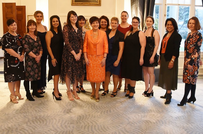 Image of Dame Patsy with Dress for Success board members and staff