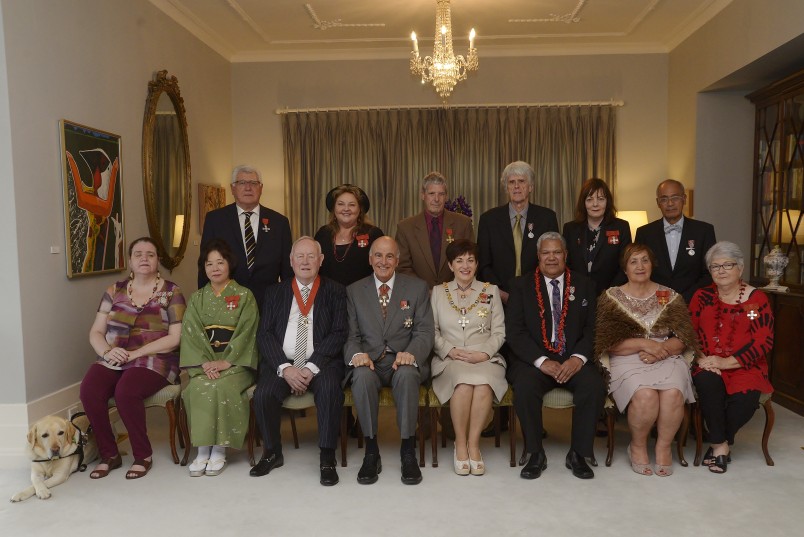an image of Dame Patsy and Sir David with the honour recipients
