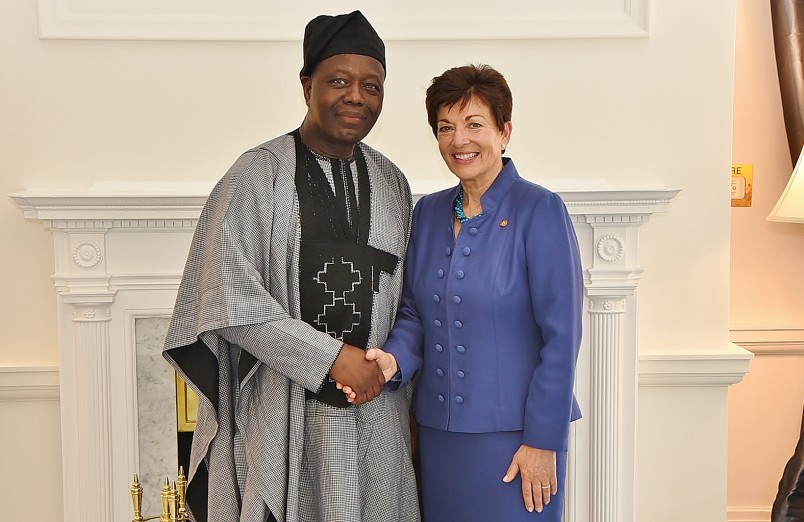 an image of HE Mr Makarimi Abissola Adechoubou and Dame Patsy Reddy