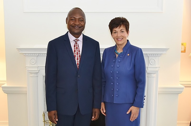 an image of HE Mr Frank Francis Bwalya and Dame Patsy Reddy
