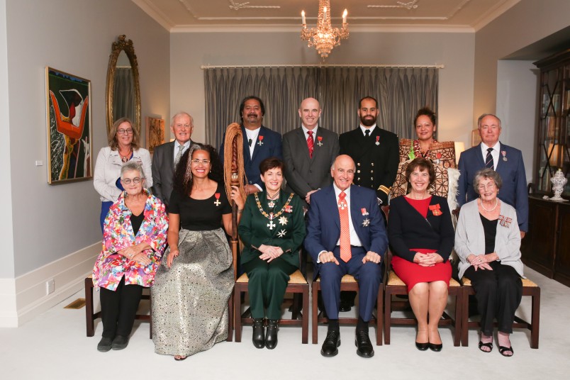 Dame Patsy and Sir David with all the recipients
