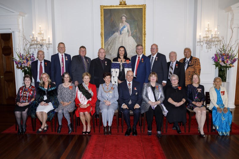 Image of recipients with Dame Patsy and Sir David