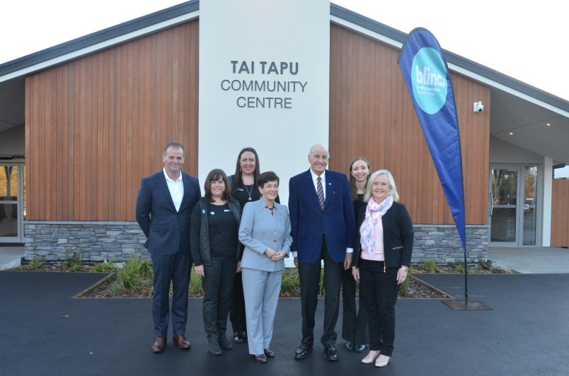 Image of Dame Patsy and Sir David with the Blinc Innovation team - Toni Laming, CE; Steve Saunders, Director; Victoria Stark, Marketing &amp; Development Manager; Carolyn Reid, Operations Manager; Katie Browning, Community &amp; Events Manager.