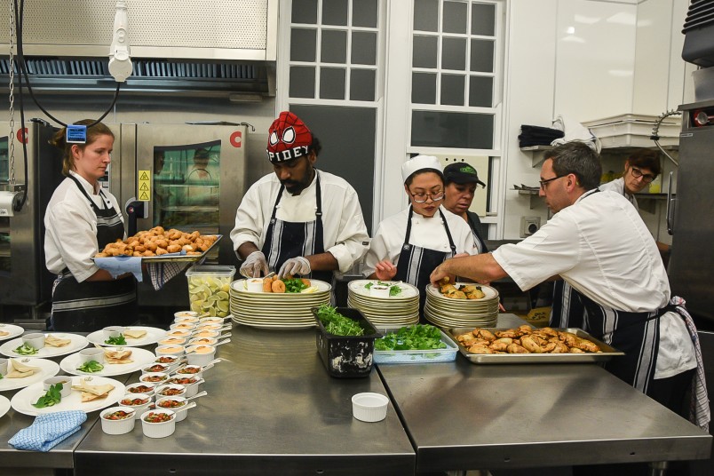 Image of Guest chef Pratheepan Neruraya from Sri Lanka plating up