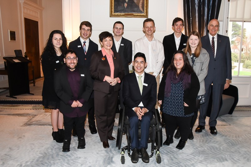 Image of Dame Patsy and Sir David with the members of the Halberg Foundation Youth Council