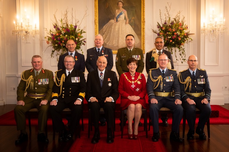 Their Excellencies with Defence Chiefs of Staff and Defence honour recipients
