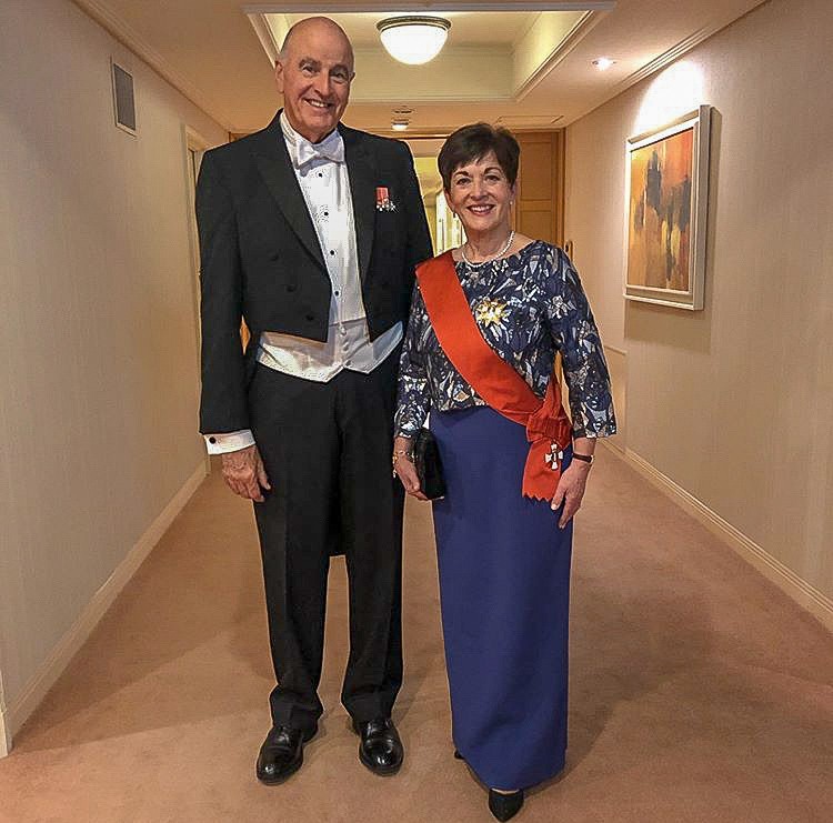 Dame Patsy and Sir David attended a court banquet in Tokyo