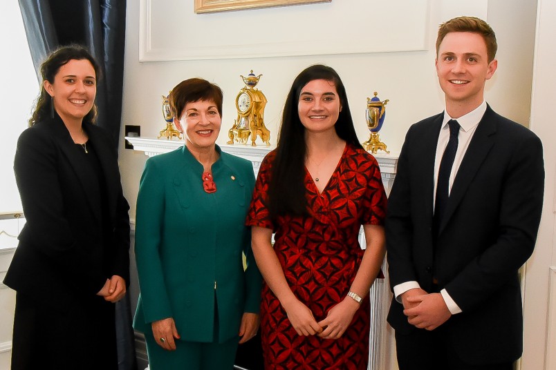Image of Dame Patsy and the 2020 Rhodes scholars