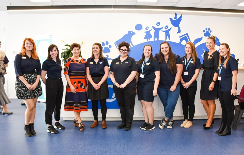 Dame Patsy with SPCA Hobsonville staff