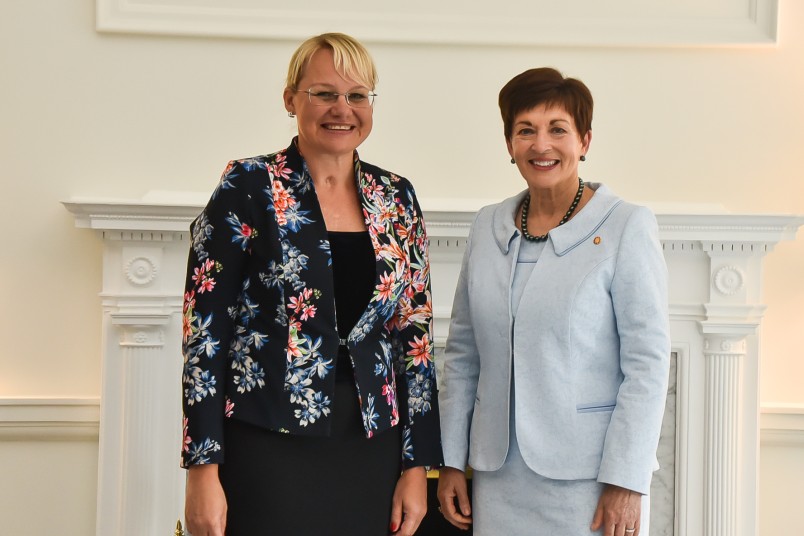 HE Mrs Karati Eesmaa, Ambassador of Estonia with Dame Patsy Reddy