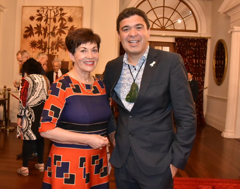 Governor-General of New Zealand Dame Patsy Reddy and DCM Kaimahi Neavin Broughton 