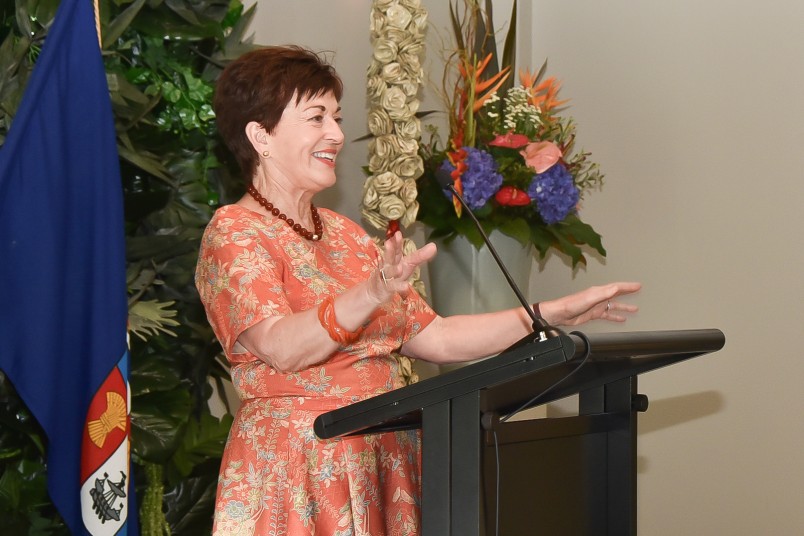 Image of Dame Patsy speaking at the SheEO function