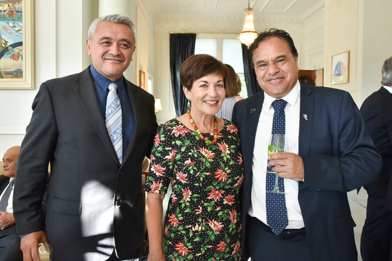 Image of Dame Patsy with Jim Mather and George Reedy