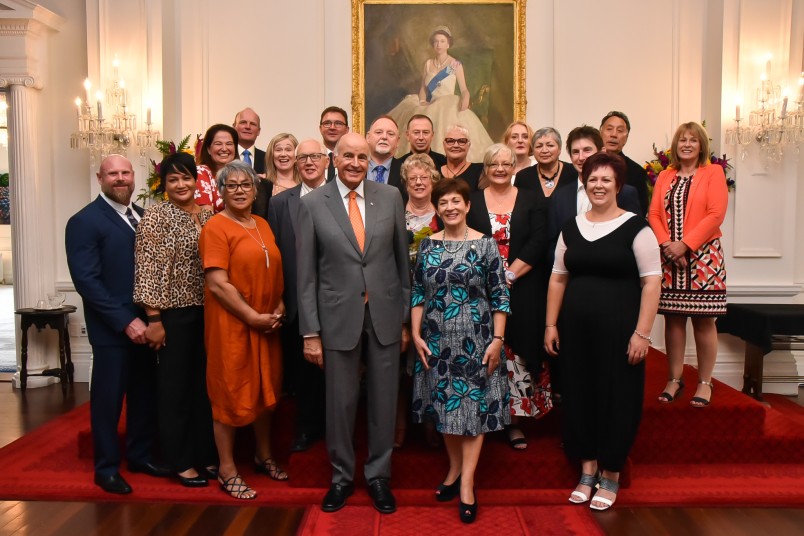 2020 recipients of Excellence in Foster Care Awards with Their Excellencies 