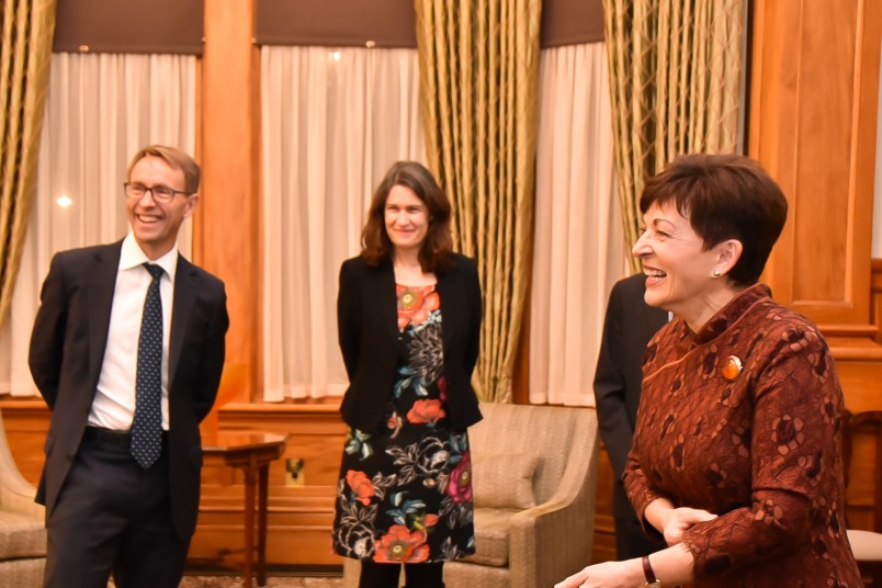 Dame Patsy with Dr Ashley Bloomfield and Sarah Stuart-Black