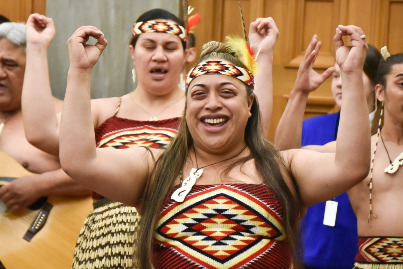 Image of a member of the kapa haka group