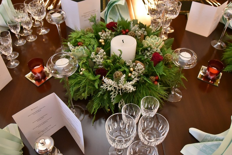 Image of table setting at the judges dinner