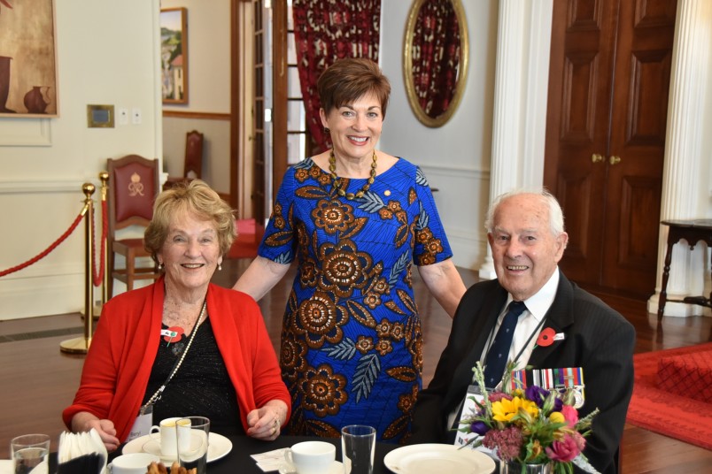 Dame Patsy with Captain Graham Boswell and Mrs Beryl Boswell