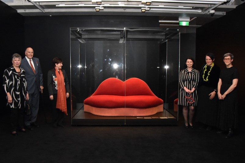 The official party with Salvador Dali's Sofa