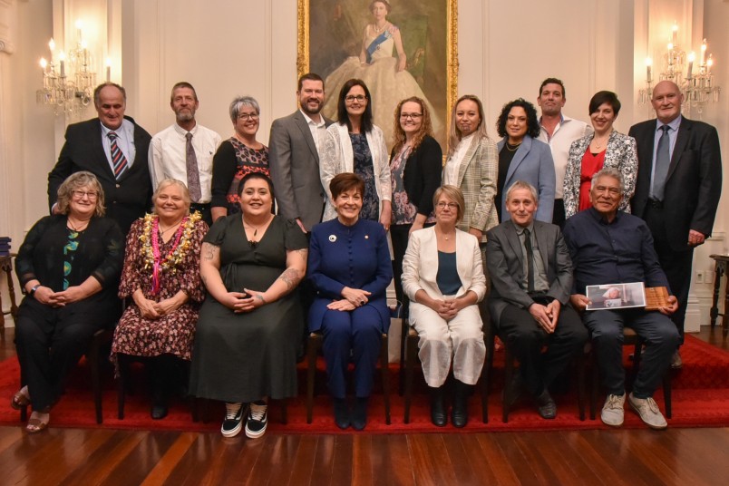 Dame Patsy Reddy with the winners of the Excellence in Foster Care Awards