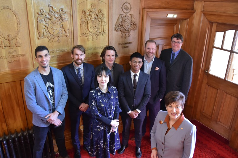 Dame Patsy Reddy and crew from Weta Workshop