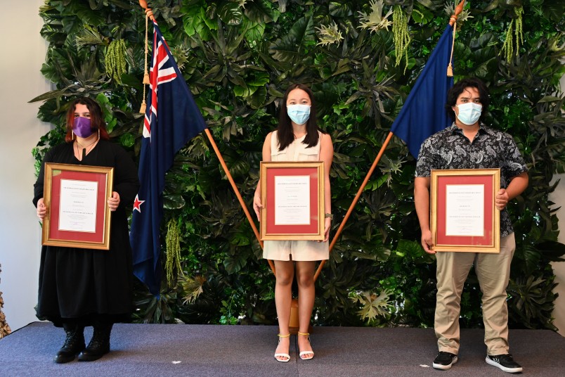 Hirimaia Eketone, Vicki Chow and Hirimaia Eketone.