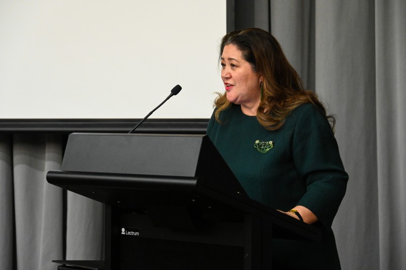 Dame Cindy delivering the Founder Lecture