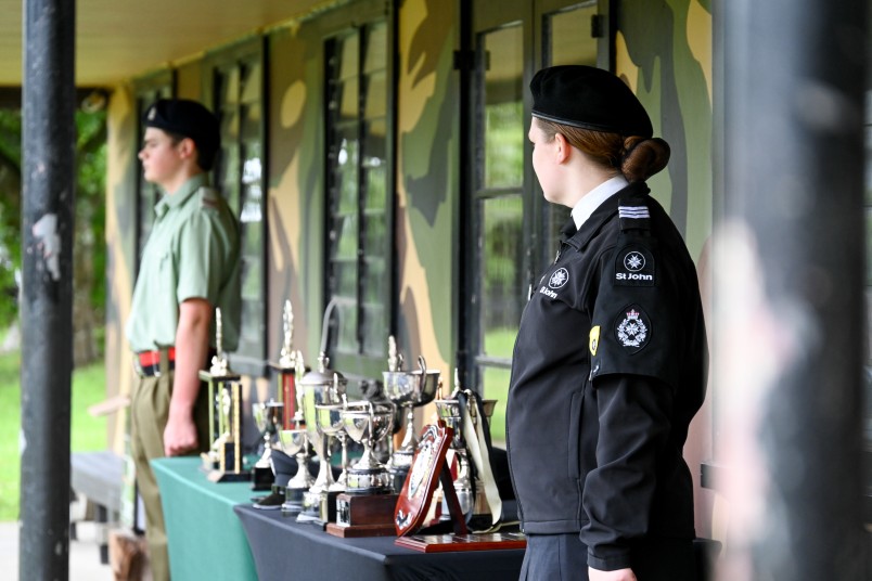 The awards on display before the presentation