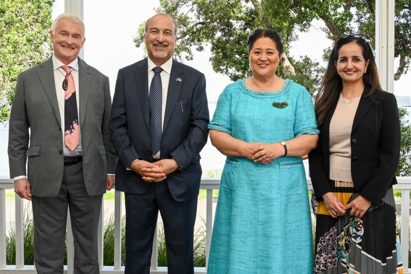 Dame Cindy Kiro and Dr Richard Davies with HE Mr Ahmad Salem Alwehaib