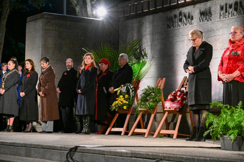 Wreaths are laid by representatives from New Zealand, Australia and Türkiye