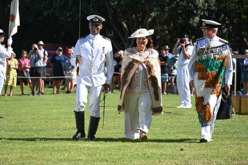 Dame Cindy and Chief of Navy Rear Admiral David Proctor