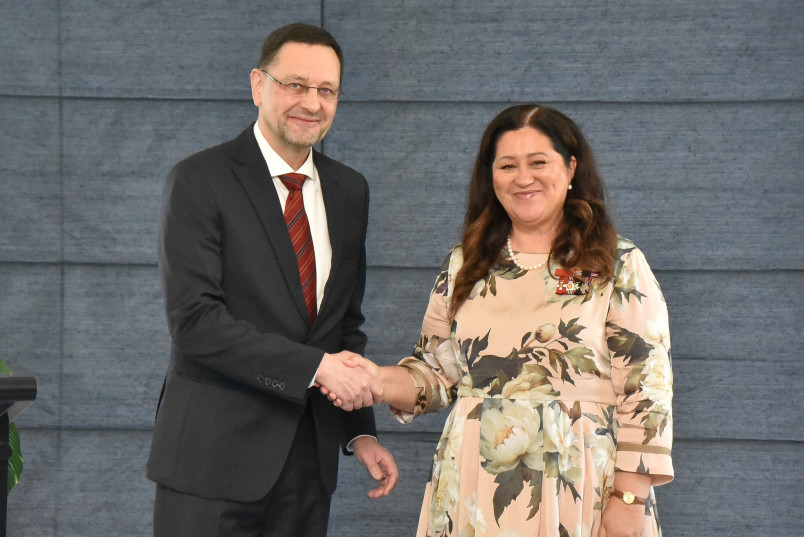 HE Dr Gábor Tamás Nagy and Dame Cindy Kiro