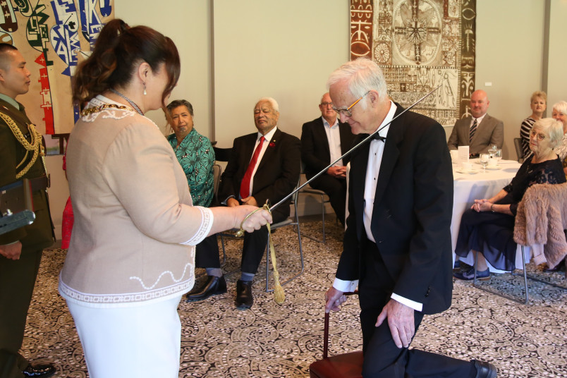 Dame Cindy with Sir Peter Hunter