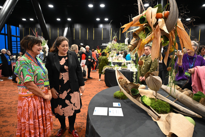 Dame Cindy with Kerry Gelmi and her entry into the national awards
